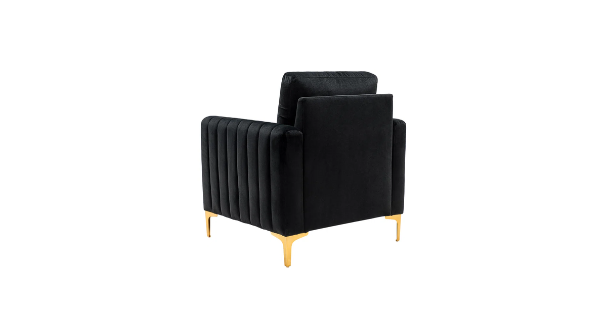 CreativeDecore Velvet Rafeal  Accent Chair/Lounge Chair for  Living Room, Bedroom, Armchair Sofa Chair with Gold Legs.