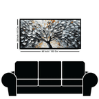 Tree With Silver Leaf: Wall Paintings by Creative Decor
