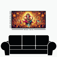 Ganesh Ji in Pandal with Devotees - Divine Idol for Celebrations