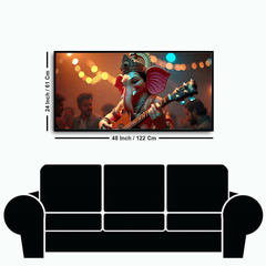 Handcrafted Playing Guitar Ganesh Ji Idol for Home Décor and Gifts