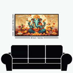 Elegant Ganesh Ji Sitting with Modak Idol for Home and Office Décor