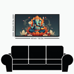 Ganesh Ji Sitting on Lotus Flower Idol - Divine Home Decor & Gift
