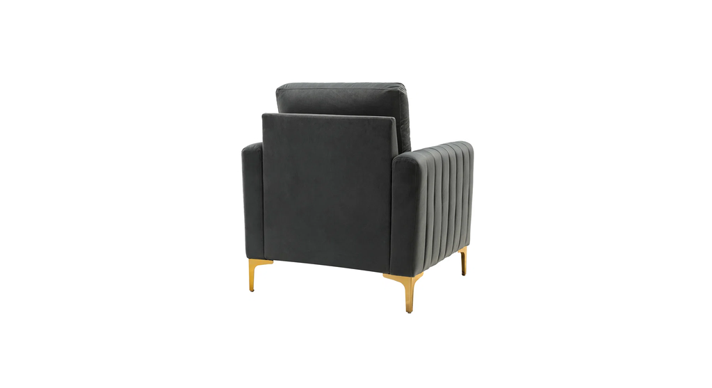 CreativeDecore Velvet Rafeal  Accent Chair/Lounge Chair for  Living Room, Bedroom, Armchair Sofa Chair with Gold Legs.