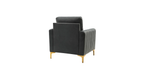 CreativeDecore Velvet Rafeal  Accent Chair/Lounge Chair for  Living Room, Bedroom, Armchair Sofa Chair with Gold Legs.