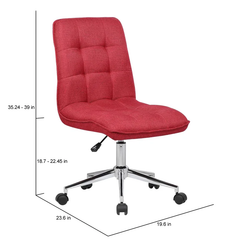 Doe Buck Velvet Jollo task chair /study chair /office chair   for  study  Room, office  , swivel Armchair  with chrome base