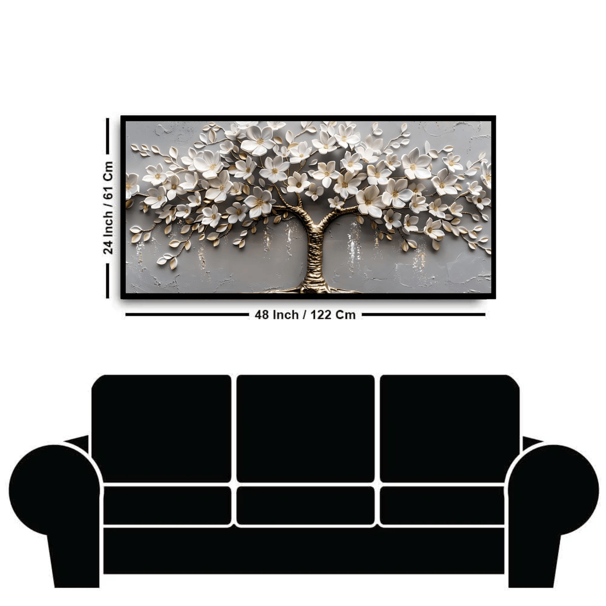 Tree With Vintage Pearls: Wall Paintings by Creative Decor