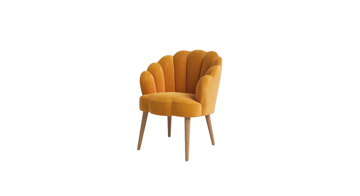 CreativeDecore Velvet Rae Accent Chair/Lounge Chair for  Living Room, Bedroom, Armchair Sofa Chair with natural finish wooden legs