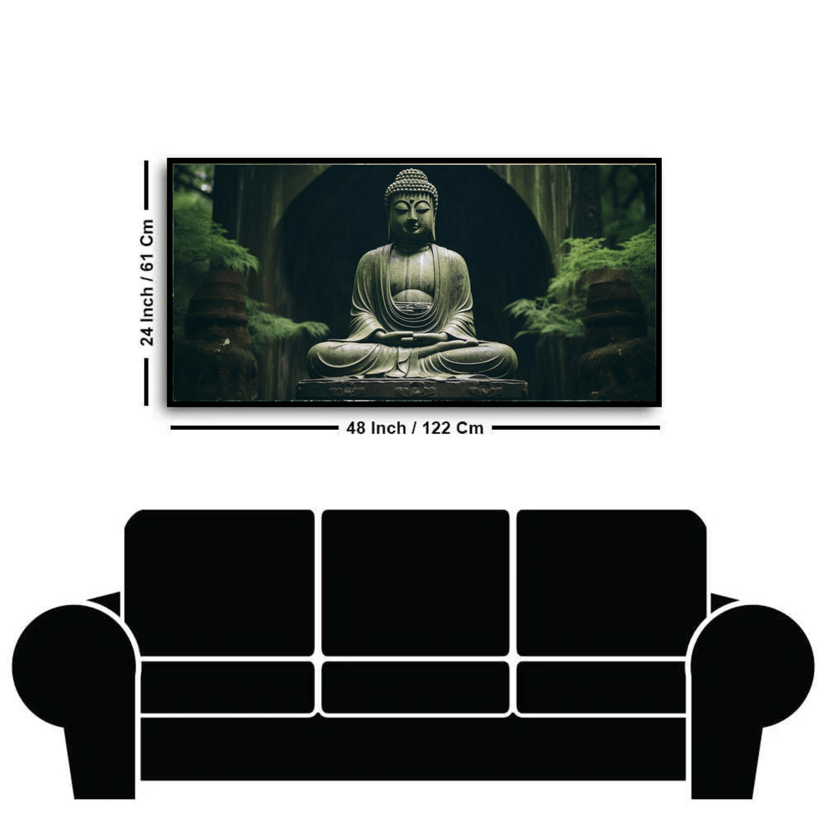 Buddha Ji in Jungle Figurine - Peaceful Meditation Statue