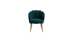 Doe Buck Velvet Rae Accent Chair/Lounge Chair for  Living Room, Bedroom, Armchair Sofa Chair with natural finish wooden legs