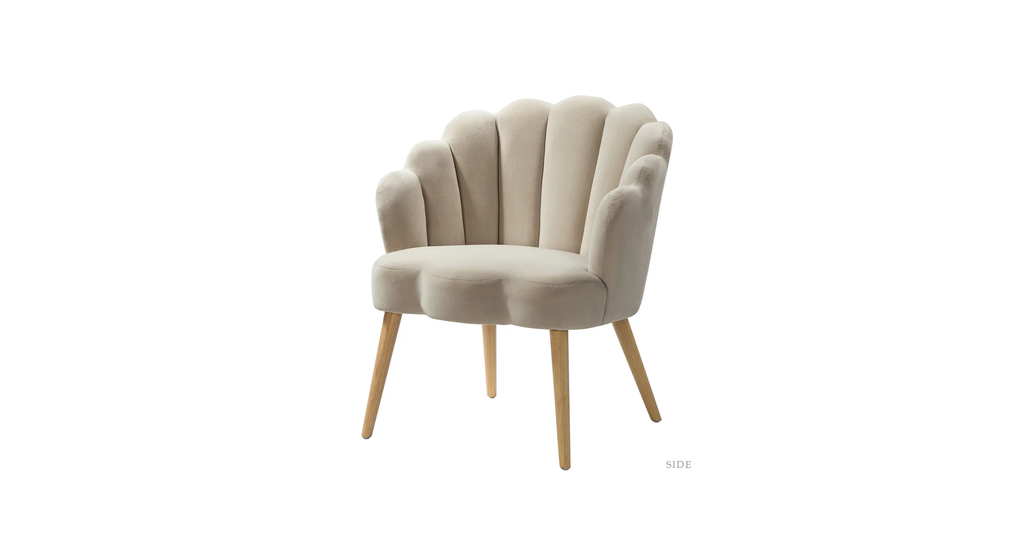 CreativeDecore Velvet Rae Accent Chair/Lounge Chair for  Living Room, Bedroom, Armchair Sofa Chair with natural finish wooden legs