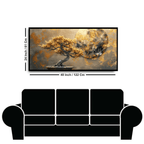 Golden tree with Abstract design: Wall Paintings by Creative Decor