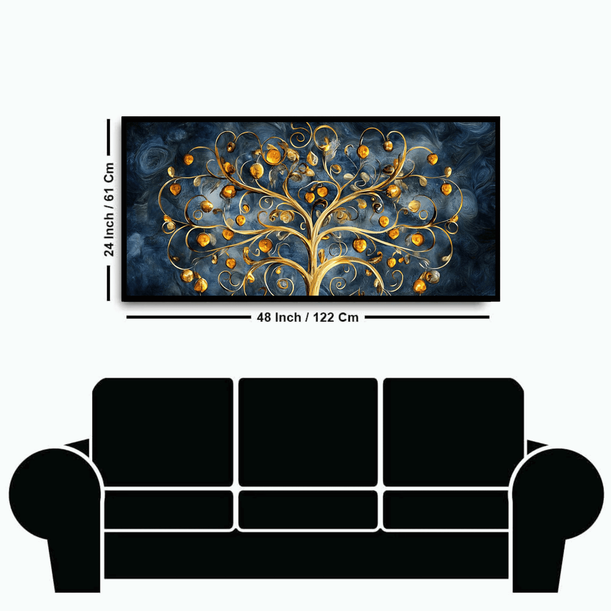 Old Fruits Tree Shape: Wall Paintings by Creative Decor