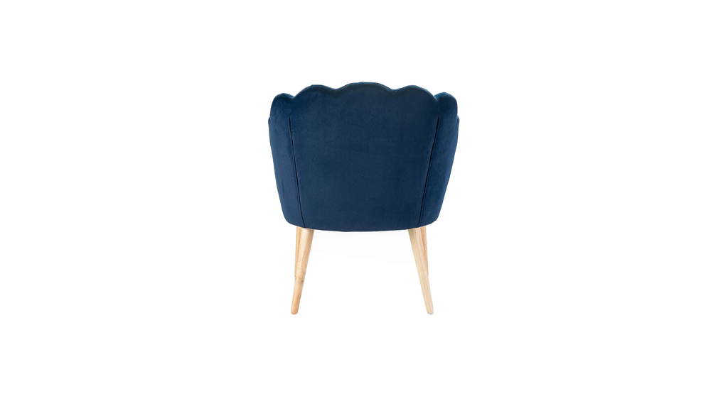 CreativeDecore Velvet Rae Accent Chair/Lounge Chair for  Living Room, Bedroom, Armchair Sofa Chair with natural finish wooden legs