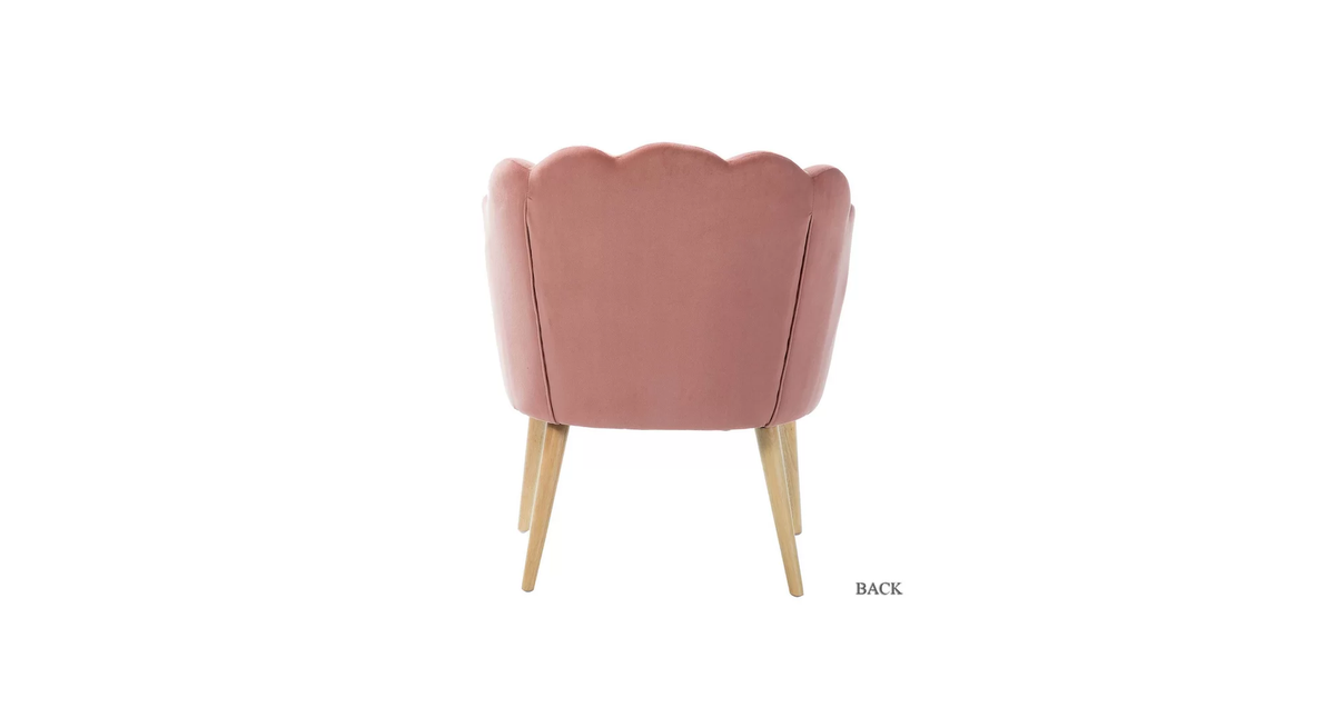 CreativeDecore Velvet Rae Accent Chair/Lounge Chair for  Living Room, Bedroom, Armchair Sofa Chair with natural finish wooden legs