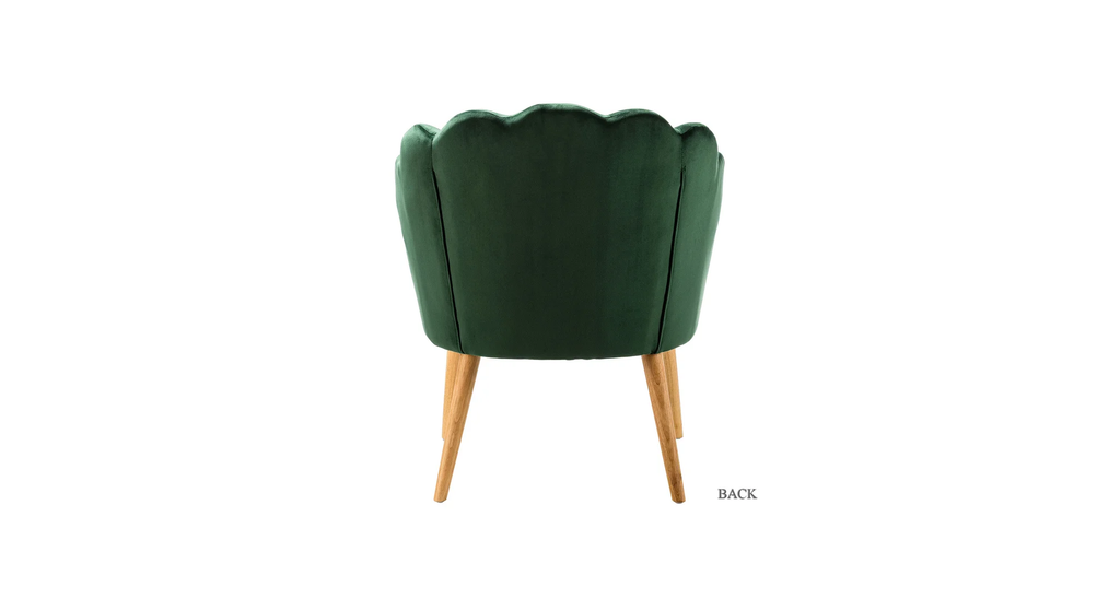 CreativeDecore Velvet Rae Accent Chair/Lounge Chair for  Living Room, Bedroom, Armchair Sofa Chair with natural finish wooden legs