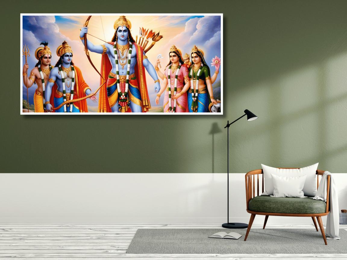 Lord Rama With bow: Wall Paintings by Creative Decor