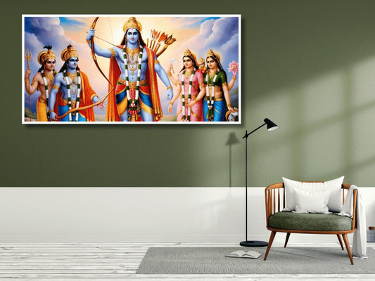 Lord Rama With bow: Wall Paintings by Creative Decor