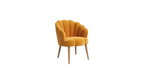 CreativeDecore Velvet Rae Accent Chair/Lounge Chair for  Living Room, Bedroom, Armchair Sofa Chair with natural finish wooden legs