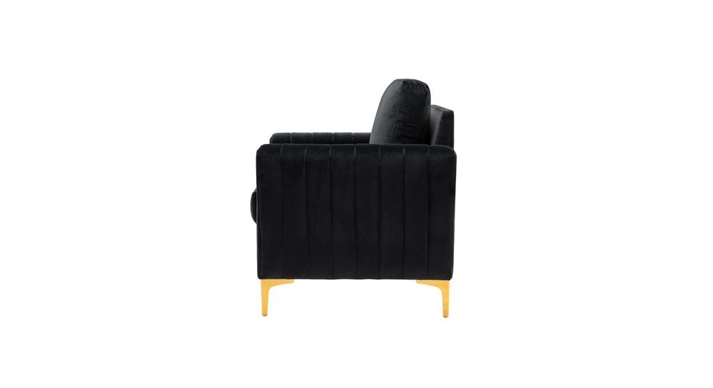 CreativeDecore Velvet Rafeal  Accent Chair/Lounge Chair for  Living Room, Bedroom, Armchair Sofa Chair with Gold Legs.