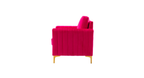 CreativeDecore Velvet Rafeal  Accent Chair/Lounge Chair for  Living Room, Bedroom, Armchair Sofa Chair with Gold Legs.