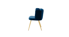 Doe Buck Velvet marsillio   Accent Chair/dining chair/café chair/side chair  for  Living Room, dining room ,restaurant  Armchair  with Gold Legs.