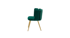 Doe Buck Velvet marsillio   Accent Chair/dining chair/café chair/side chair   for  Living Room, dining room ,restaurant  Armchair  with Gold Legs.