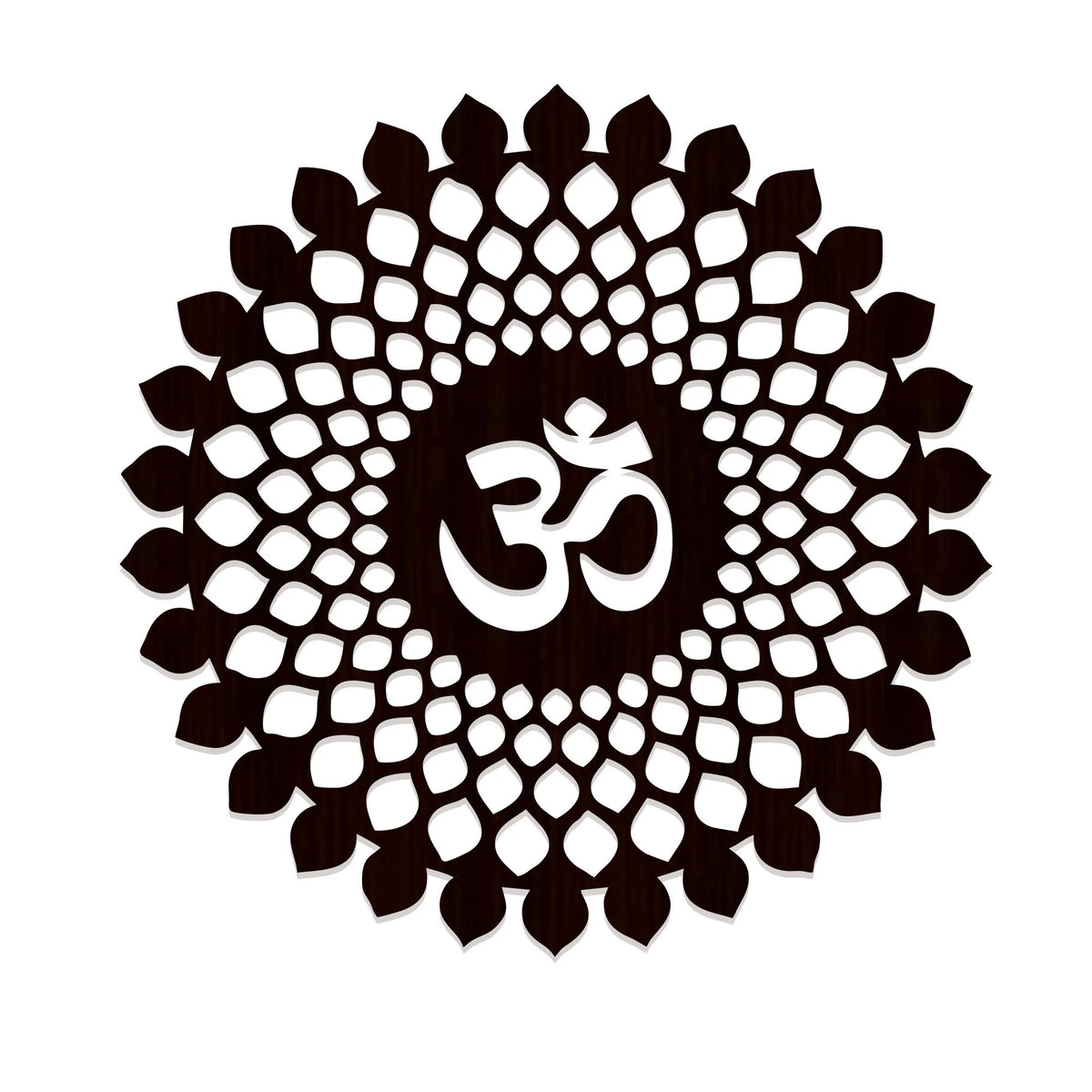 Beautiful OM Mandala Backlit with LED Wooden Wall Hanging