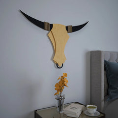 Bull Backlit Wall Art / Night Light, Walnut or Oak Finish