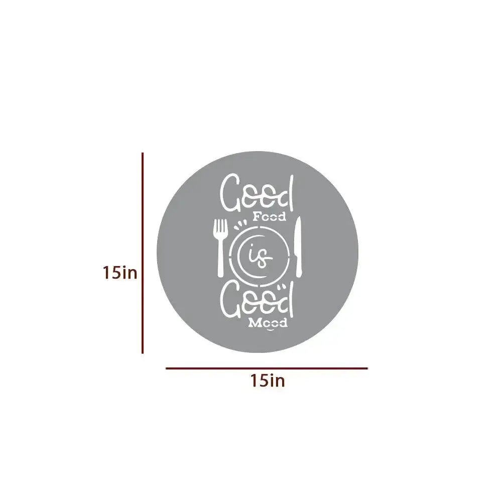 Circular ‘Good Food’ Backlit Acrylic Wall Decor for Kitchen