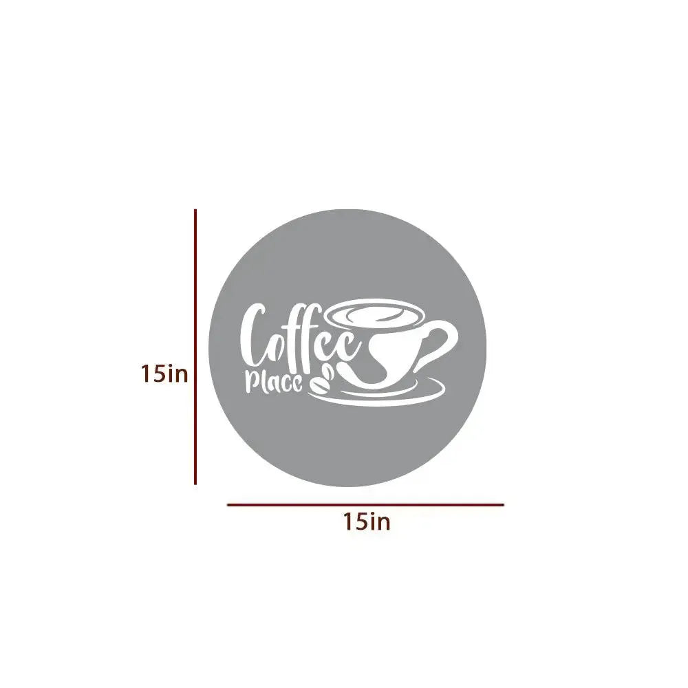 Circular ‘COFFEE PLACE’ Acrylic Decor | Perfect for Coffee Shops