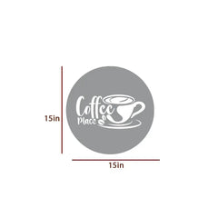 Circular ‘COFFEE PLACE’ Acrylic Decor | Perfect for Coffee Shops