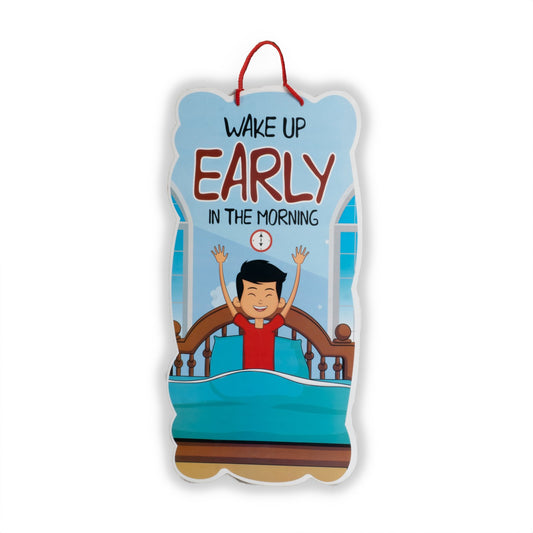 Wake Up Early Hanging Cutout