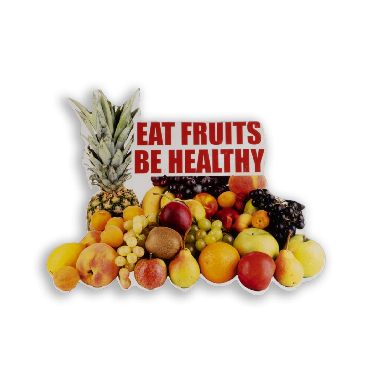 Vibrant "Eat Fruit" Wooden Cutout Sign | Wall Decor for Kitchens & Dining Areas