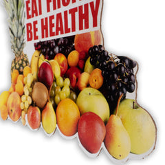 Vibrant "Eat Fruit" Wooden Cutout Sign | Wall Decor for Kitchens & Dining Areas