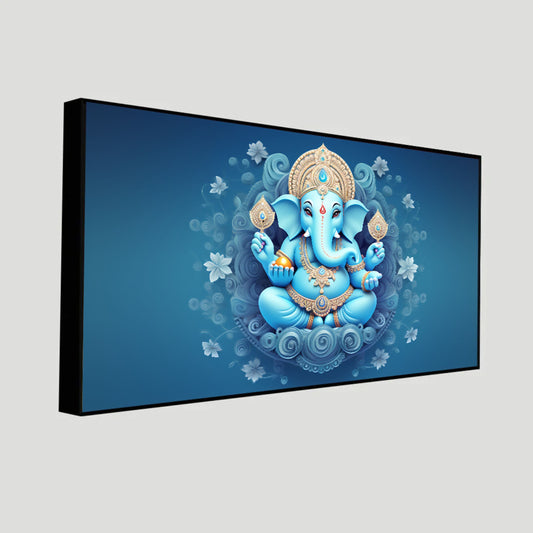 Elegant Lord Ganesha Wall Painting | Spiritual Art for Home Décor