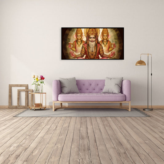 Divine Brahma Wall Painting | Enhance Your Space with Spiritual Art