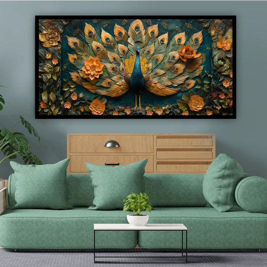 Peacock Wall Art | Premium Spiritual Paintings by Creative Decor