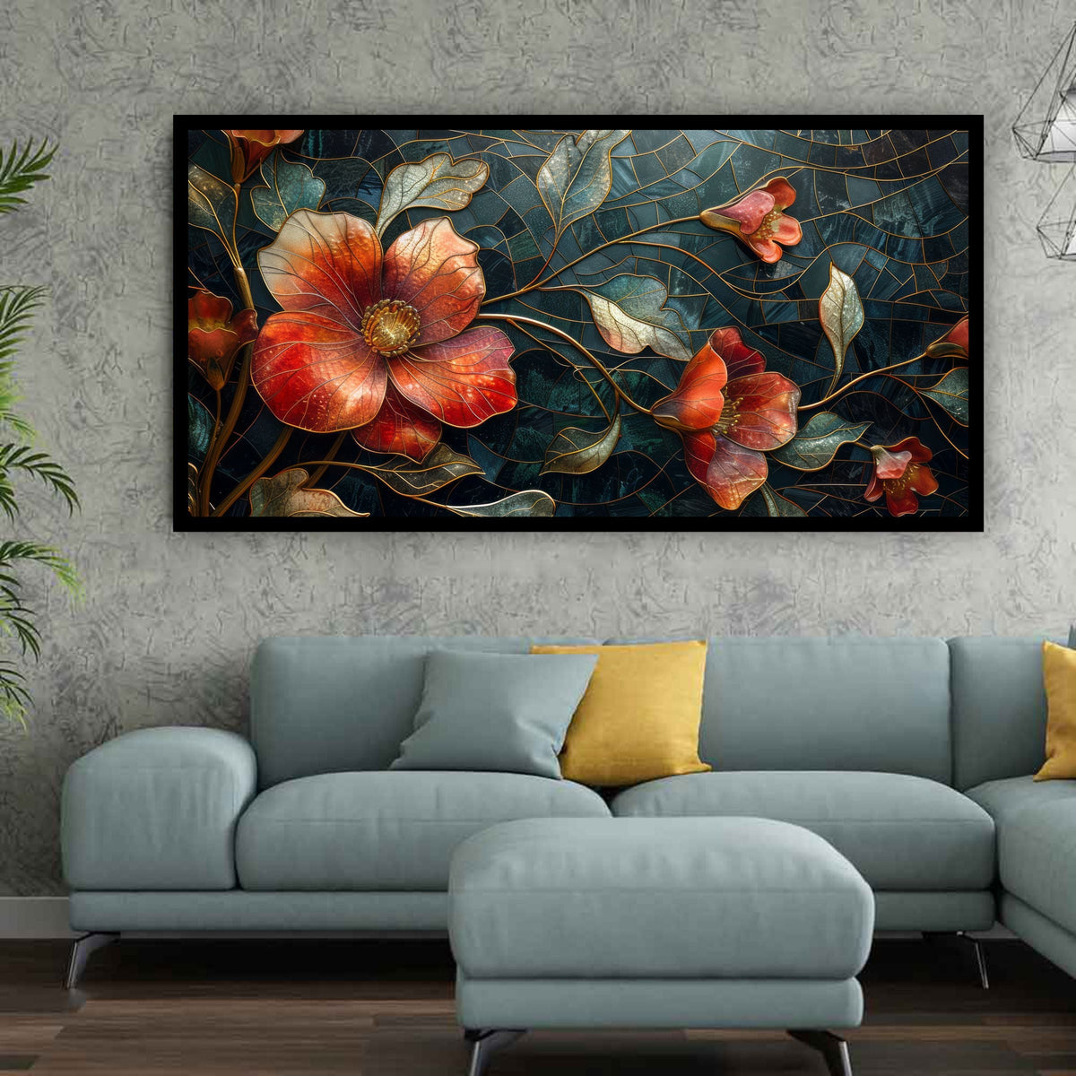 Watercolor Flower Wall Painting | Soft & Elegant