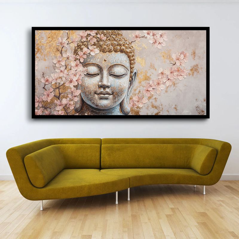 Serenity of Lord Buddha Wall Paintings by Creative Decor