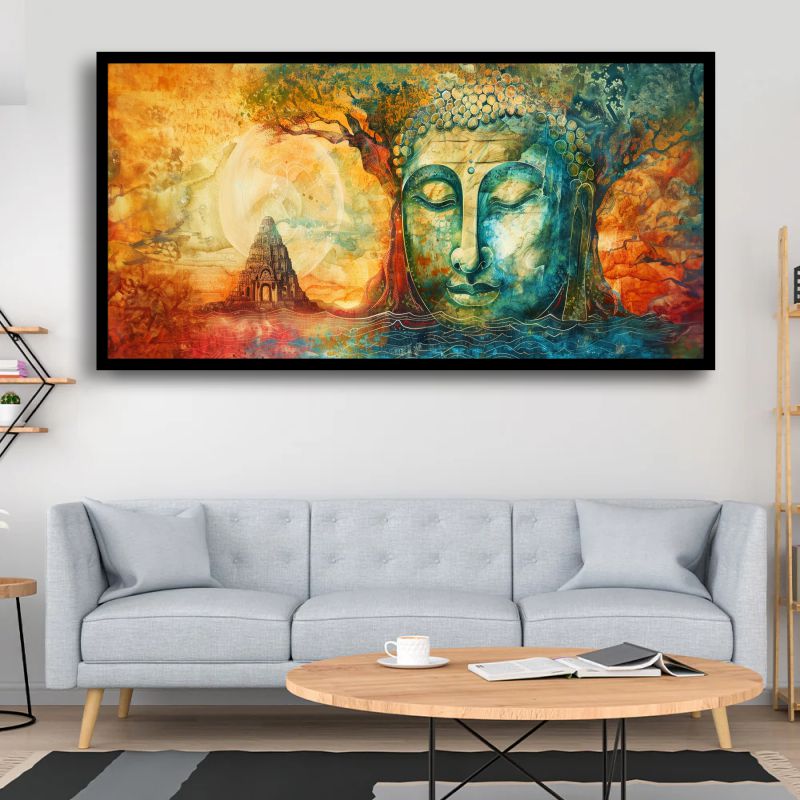 Serenity of Lord Buddha Wall Paintings by Creative Decor