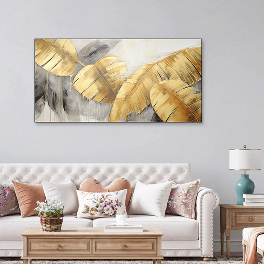 Creative Decor abstract-art-restore-ancient-ways-nostalgia-golden-touch Wall Painting for Living Room, Bedroom, Office.