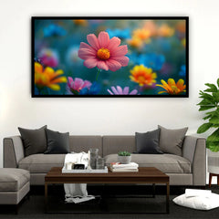 Elegant Framed Flower Wall Painting | Modern Floral Art for Home Décor