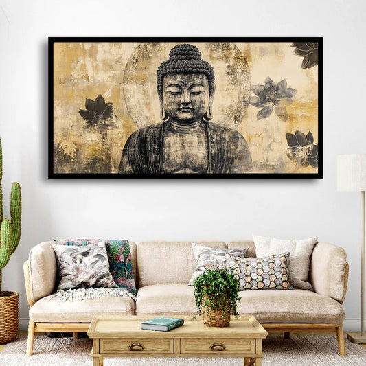 Serenity of Lord Buddha Wall Paintings by Creative Decor