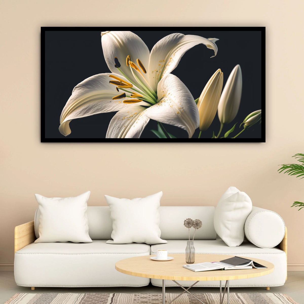 Stunning Flower-Themed Wall Painting | Artistic Canvas Décor for Vibrant Interiors