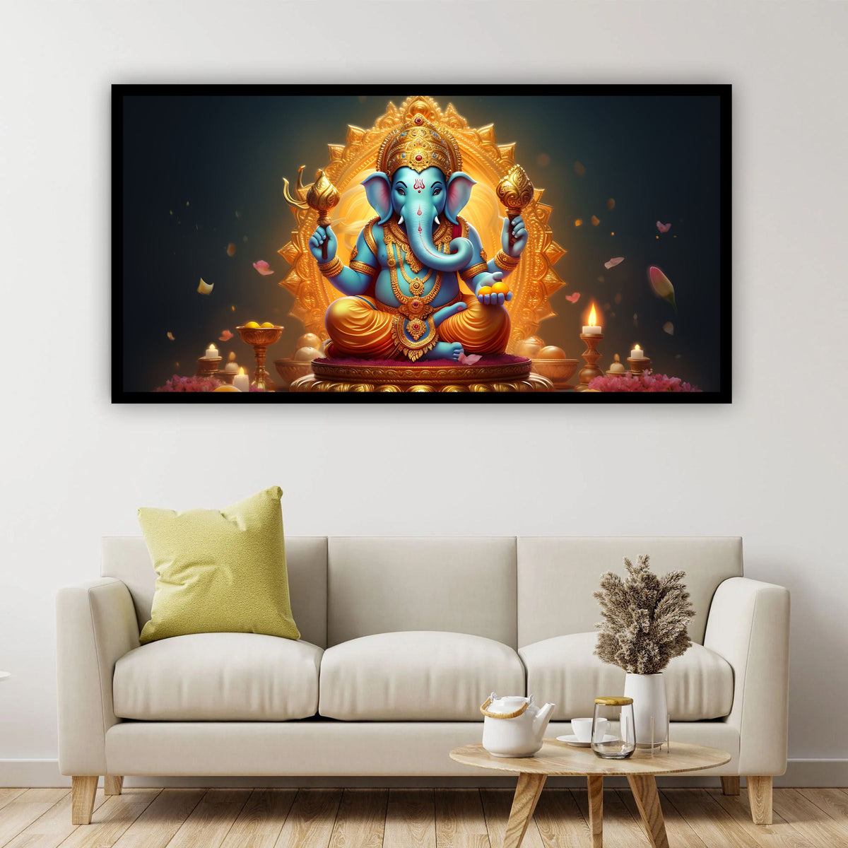 Creative Decor | Calm Your Space with Our Gold Ganesha Artwork