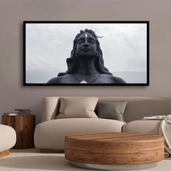 Divine Lord Shiva Adiyogi Wall Painting | Spiritual Canvas Art for Home Décor