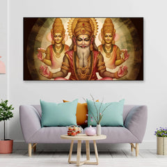 Divine Brahma Wall Painting | Enhance Your Space with Spiritual Art