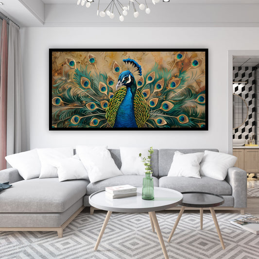 Peacock Wall Art for Home | Spiritual Paintings by Creative Decor