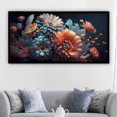 Stunning Floral Art Canvas | Unique Flower Wall Painting for Elegant Home Décor