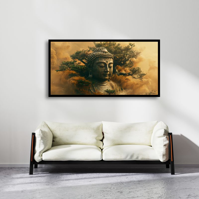 Elegant Gautam Buddha Canvas Wall Art | Tranquil Zen Decor for Peaceful Interiors